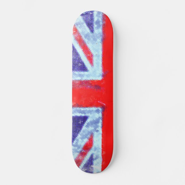 Förenade kungariket Stil Mini Skateboard Bräda 18,5 Cm (Framsida)