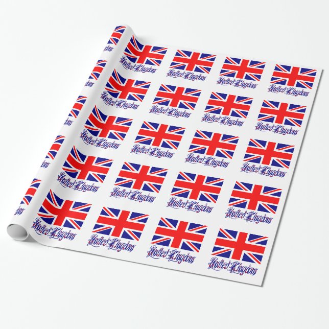 Förenade kungariket Underbar Britain Flagga Gift Presentpapper (Utrullad)