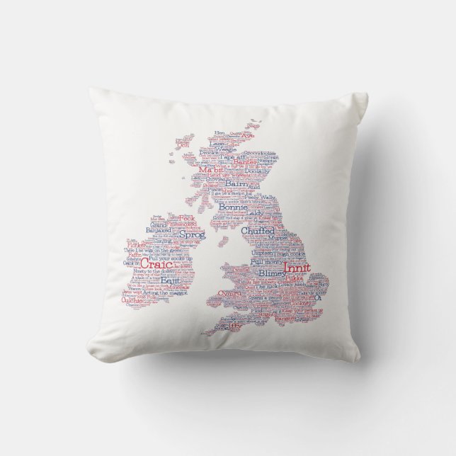 Förenade kungariket/Underbar Storbritannien Slang  Kudde (Framsida)