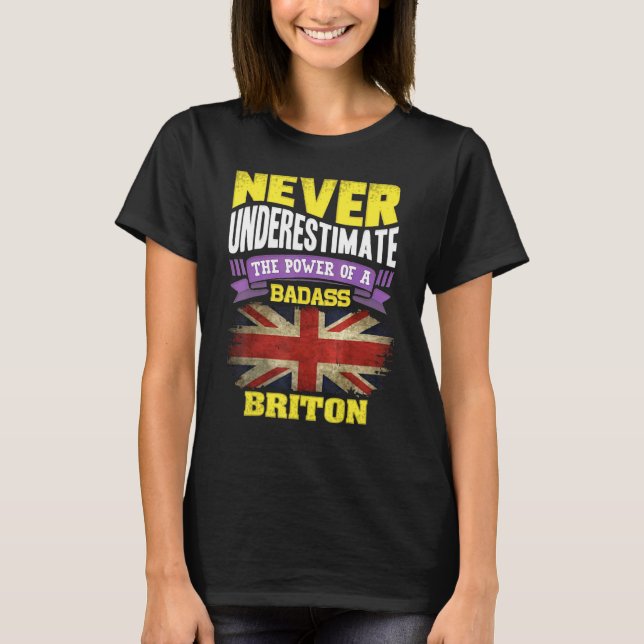 Förenade kungariket Union Jack Flagga Coola Pride  T Shirt (Framsida)