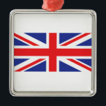 Förenade kungariket/unionen Jack Flagga Julgransprydnad Metall<br><div class="desc">British Flagga</div>