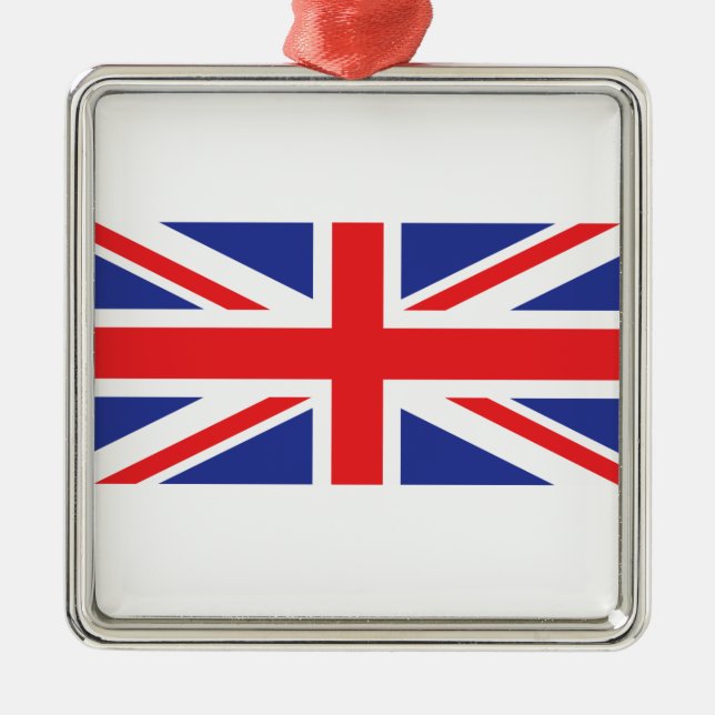 Förenade kungariket/unionen Jack Flagga Julgransprydnad Metall (Framsidan)