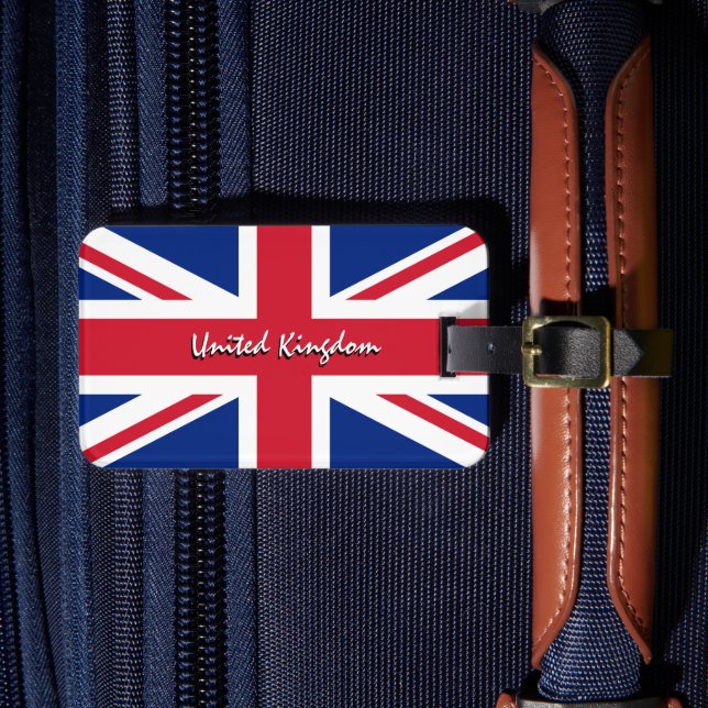 Förenade kungarikets bagagemärken, patrioter, brit bagagebricka (Framsida Insitu 4)