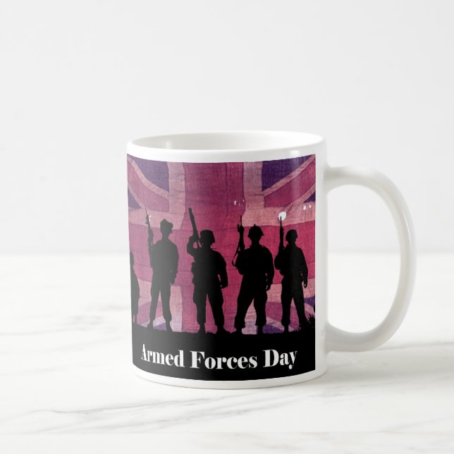 Förenade kungarikets Flagga för försvarsmaktens un Kaffemugg (Höger)