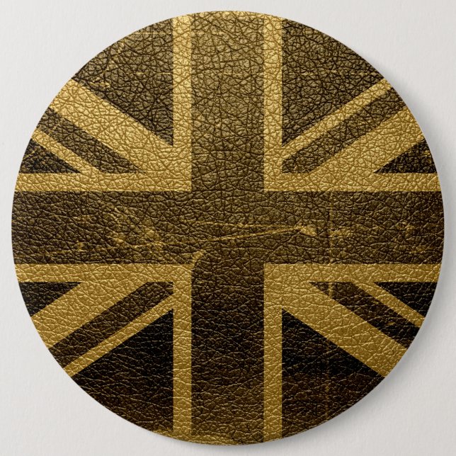 Förenade kungarikets Flagga Vintage #2 Knapp (Framsida)