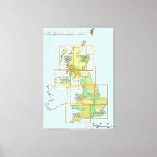 Förenade kungarikets flygdiagram canvastryck
