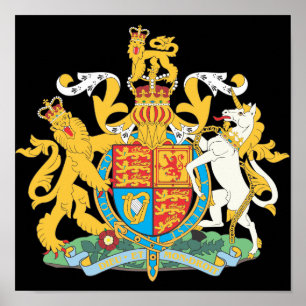 Förenade kungarikets nationella emblem poster