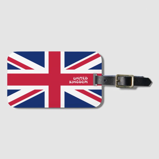 Förenade kungarikets nationella Flagga Patriotic Bagagebricka (Framsida horisontal)