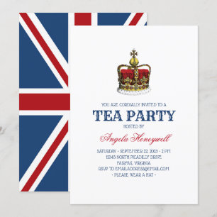 Förenade kungarikets Royal Krona Tea Party Inbjudningar