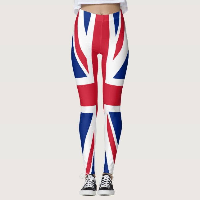 Förenade kungarikets Union Jack Flagga of British  Leggings (Framsida)