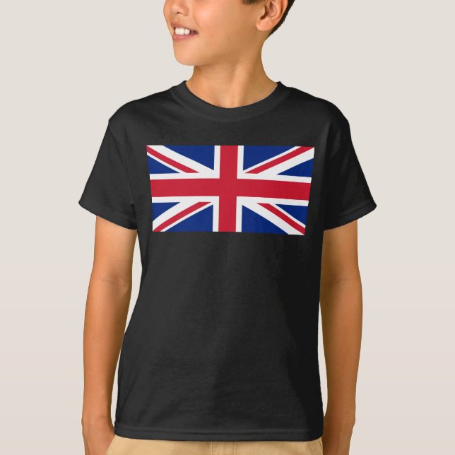 Förenade kungarikets Union Jack Flagga of British  T Shirt (Framsida)