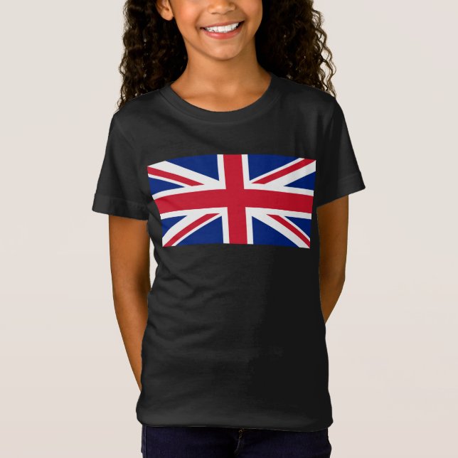 Förenade kungarikets Union Jack Flagga of British  T Shirt (Framsida)