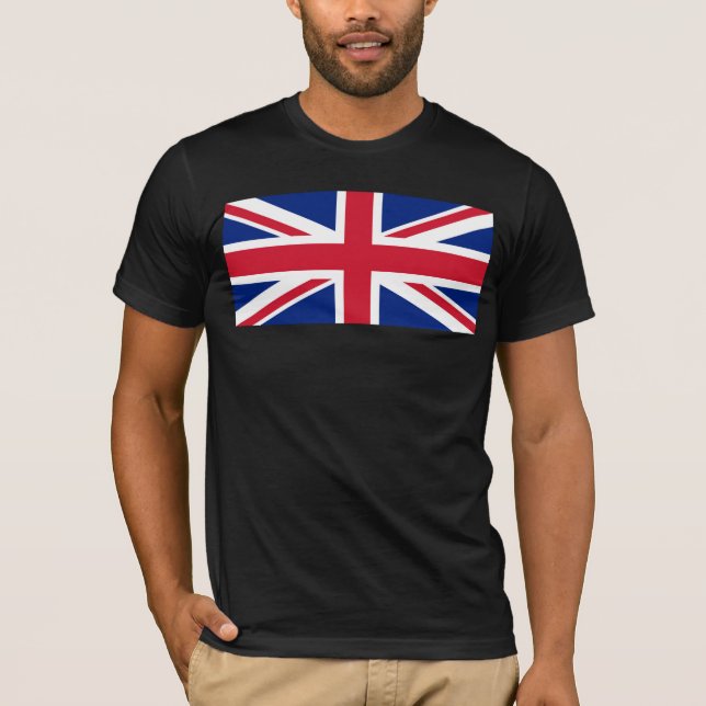 Förenade kungarikets Union Jack Flagga of British  T Shirt (Framsida)