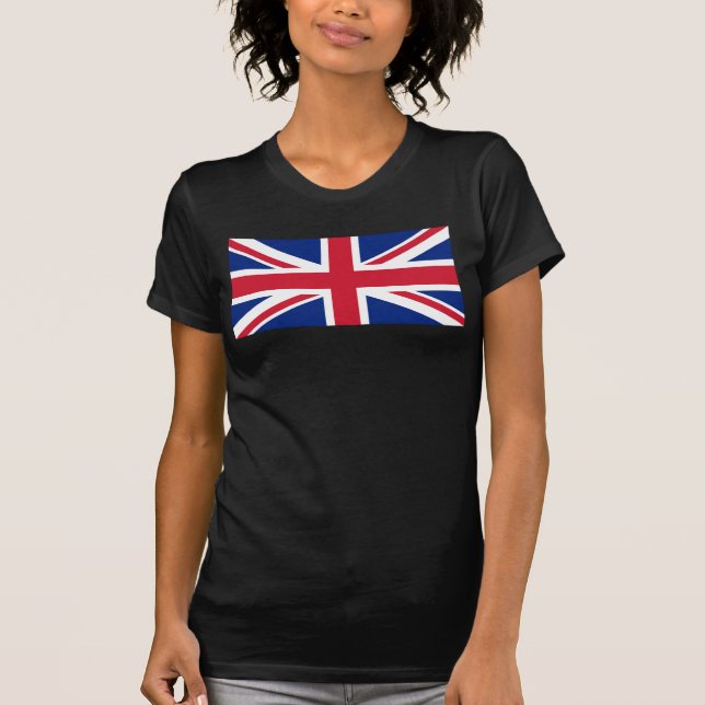 Förenade kungarikets Union Jack Flagga of British  T Shirt (Framsida)
