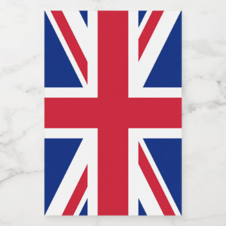 Förenade kungarikets Union Jack Flagga of British  Vinetikett
