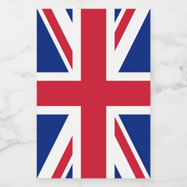 Förenade kungarikets Union Jack Flagga of British  Vinetikett (Enkel etikett)