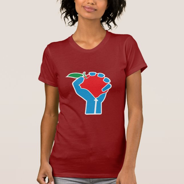 Förenade lärare: Rött, vit & blått T-shirt (Framsida)