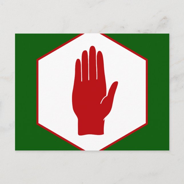 Förenade Nordirlands Emblem flagga Vykort (Framsida)
