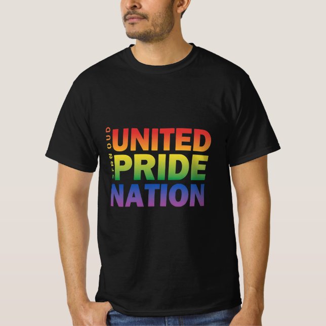 Förenade Pridets starka nation T Shirt (Framsida)