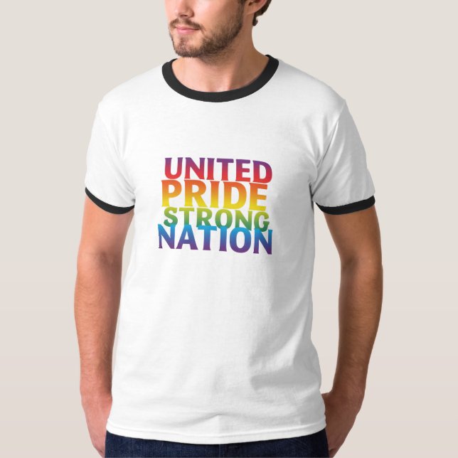 Förenade Pridets starka nation T Shirt (Framsida)