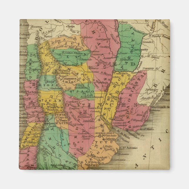 Förenade provinserna Chili och Patagonia Magnet (Framsidan)