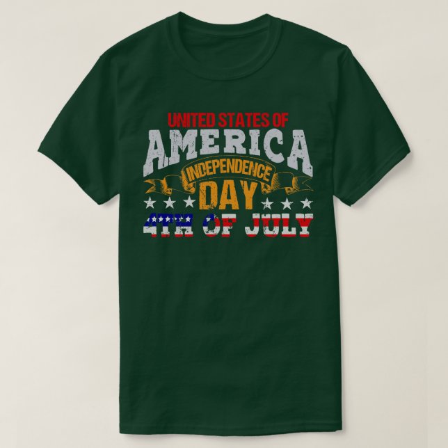 FÖRENADE STATEN AMERIKA INDEPENDENCE DAY T SHIRT (Design framsida)