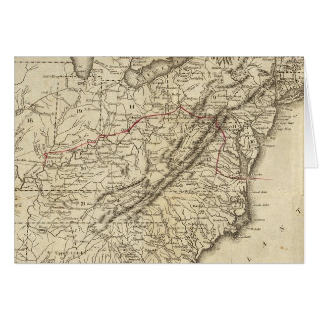 Förenade Stater 15 Hälsningskort (Framsidan Horizontal)