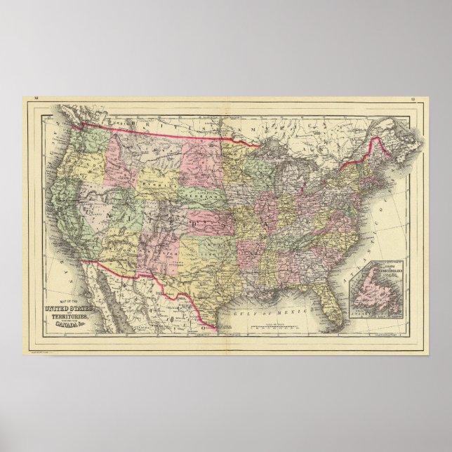 Förenade Stater 28 Poster (Framsidan)