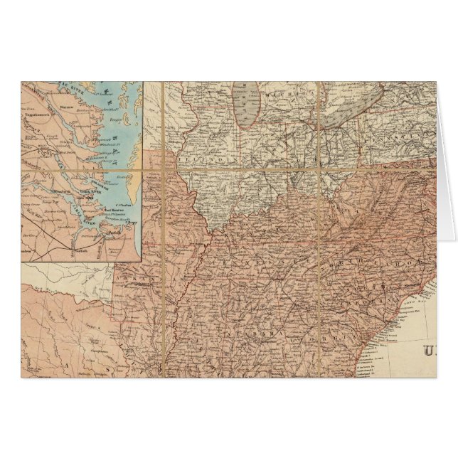 Förenade Stater 2 Hälsningskort (Framsidan Horizontal)