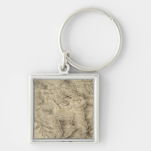 Förenade Stater 39 Fyrkantig Silverfärgad Nyckelring (Framsidan)