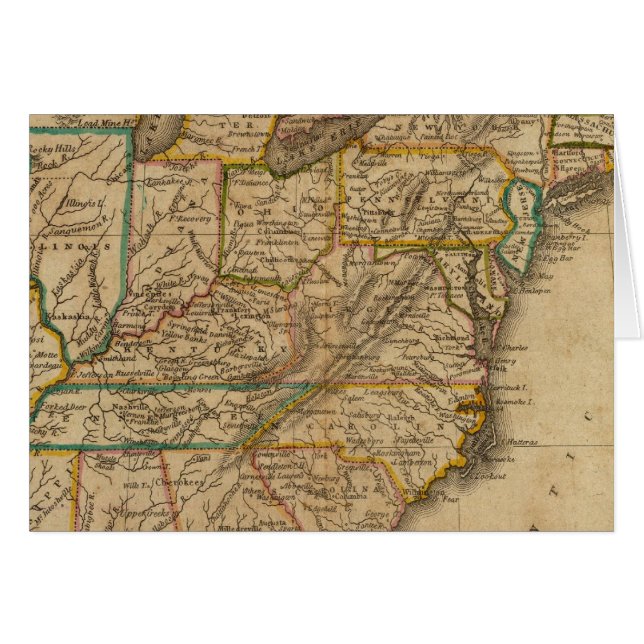 Förenade Stater 3 Hälsningskort (Framsidan Horizontal)