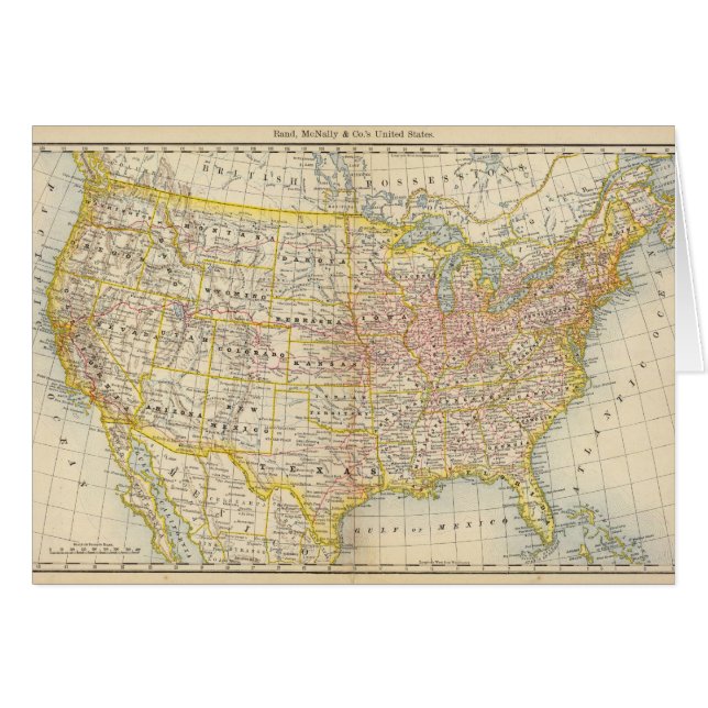 Förenade Stater 4 Hälsningskort (Framsidan Horizontal)