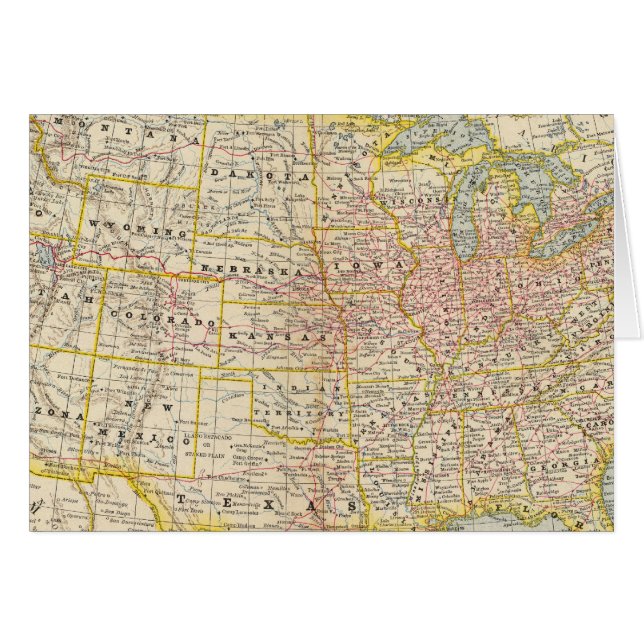 Förenade Stater 7 Hälsningskort (Framsidan Horizontal)