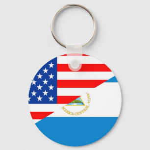 förenade stater america nicaragua halv flagga usa nyckelring