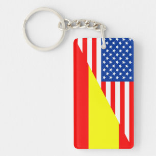 förenade stater america spain halva flagga usa lan nyckelring