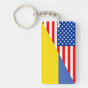 förenade stater america ukraine halv flagga usa nyckelring