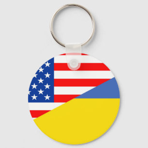 förenade stater america ukraine halv flagga usa nyckelring