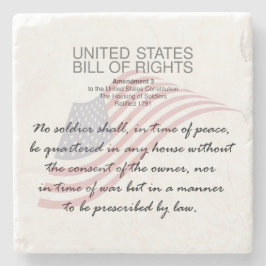 Förenade Stater Bill of Högers. Tredje ändringen Stenunderlägg