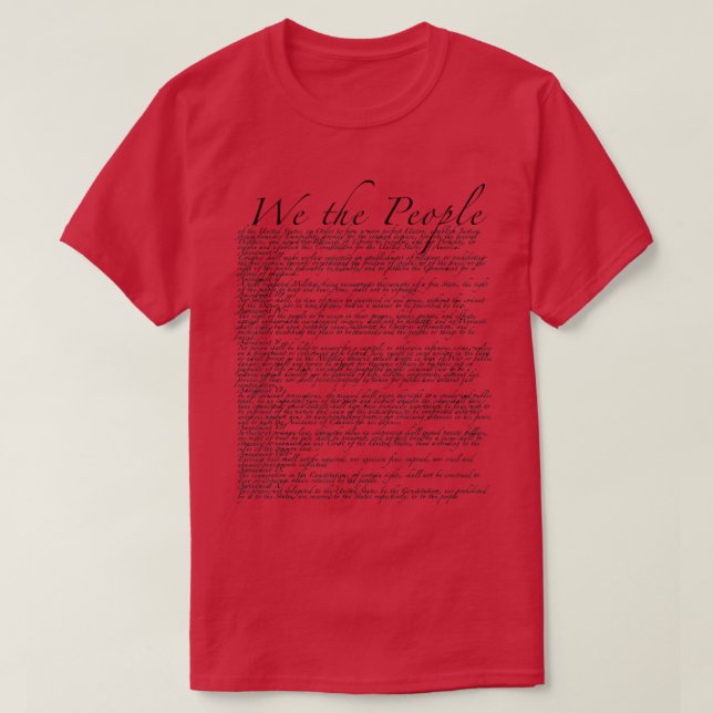 Förenade Stater Bill of Högers USA:s konstitution  T Shirt (Design framsida)