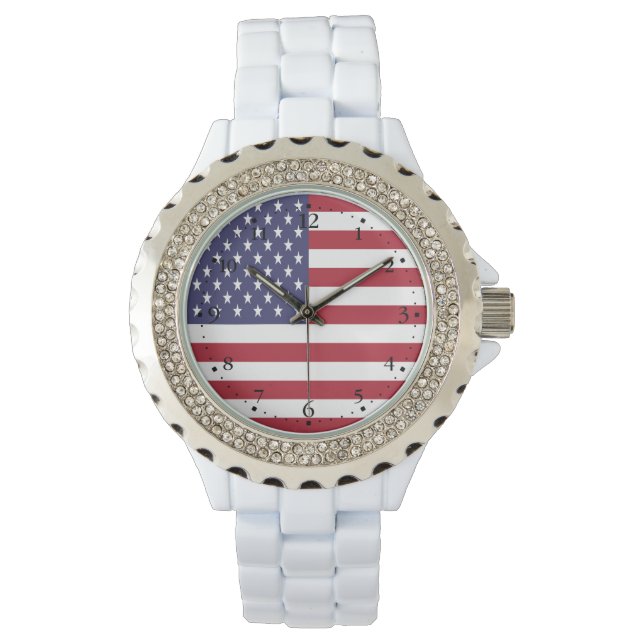 Förenade Stater Flagga Armbandsur (Framsida)
