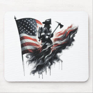 Förenade Stater Flagga. Firefighter Musmatta