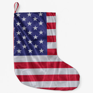 Förenade Stater flagga mönster på tyget struktur,  Liten Julstrumpa