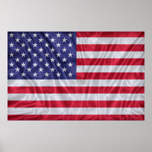 Förenade Stater flagga mönster på tyget struktur, Poster