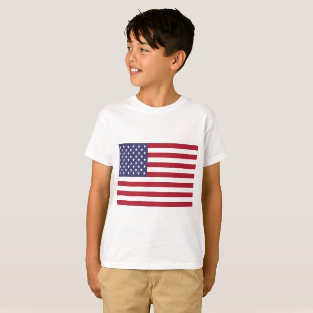 Förenade Stater Flagga T Shirt (Hel framsida)