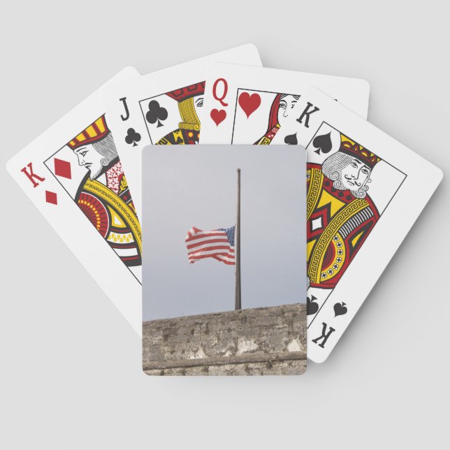 Förenade Stater Flagga vid halv mast (USA) Casinokort (Baksidan)