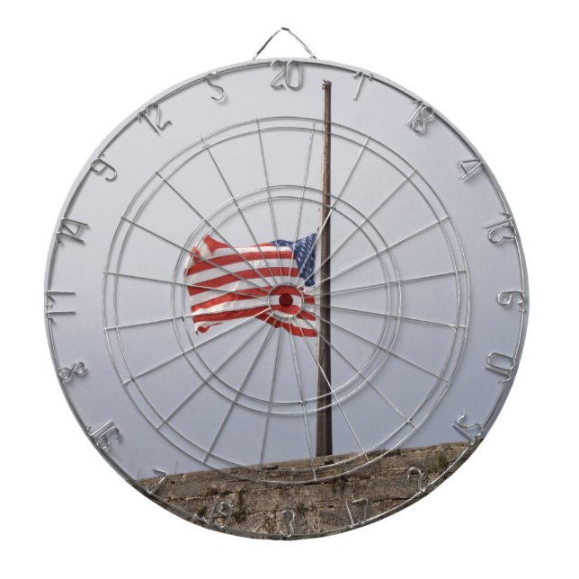 Förenade Stater Flagga vid halv mast (USA) Darttavla (Framsidan)
