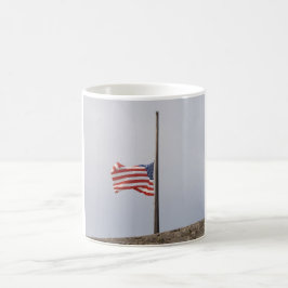Förenade Stater Flagga vid halv mast (USA) Kaffemugg