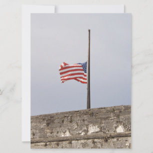 Förenade Stater Flagga vid halv mast (USA) Kort