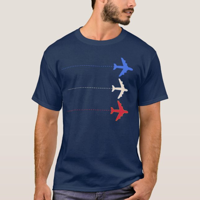 Förenade Stater-flygplan Tee Shirt (Framsida)