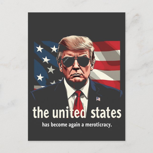 Förenade Stater har återigen blivit en meritokrati Vykort (Framsida)